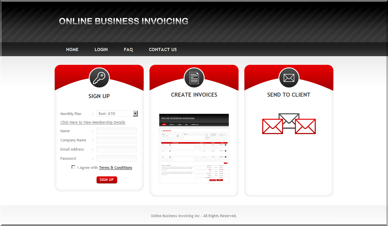Online business invoicing